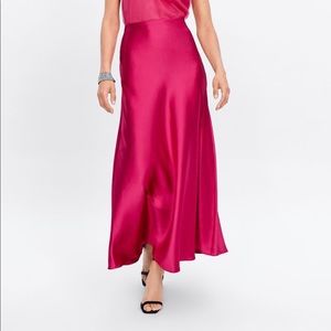 Zara Maxi satin skirt